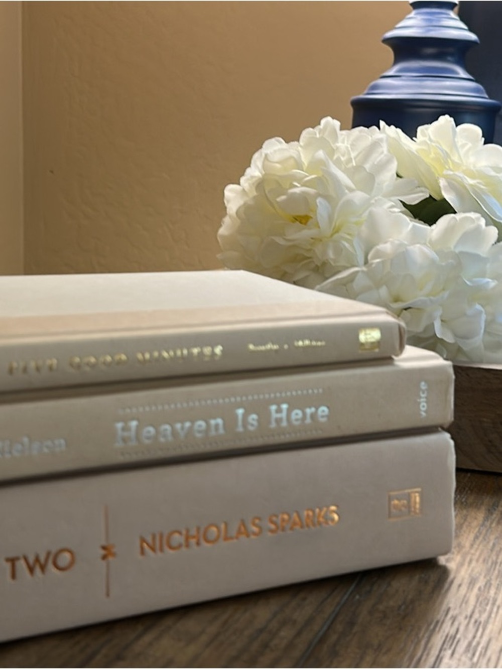 Neutral Beige Decorative Stacked Books Trio – Home Accents